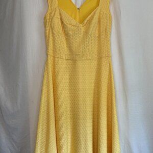 Bettie Page Yellow Sz 18 Dress Pinup Rockabilly Swing